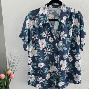 🌴Blue Sol Women's Floral Top Size 1X